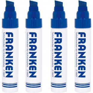 GmbH Z1910 03 Lot de 4 marqueurs rechargeables pour tableau blanc Bleu Largeur de trait 4-12 mm