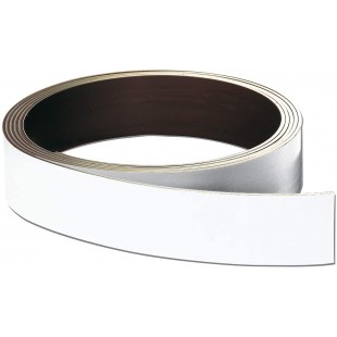 LS15 - Nastro magnetico, 15 mm x 1000 cm, spessore: 0,8 mm, bianco, 10 Pezzi