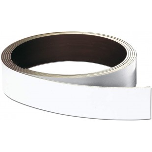 LS20 Ruban magnetique Blanc 20 mm x 1000 cm/0,8 mm