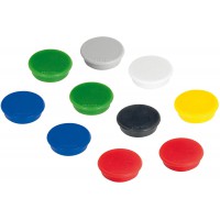 Paquet de 10 Aimants Ronds 13 mm Assorties