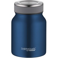 ThermoCafe 4077.259.050 Grand recipient alimentaire isotherme en acier inoxydable bleu pour soupe ou cereales, etanche, passe au