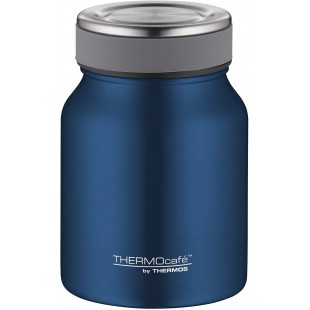 ThermoCafe 4077.259.050 Grand recipient alimentaire isotherme en acier inoxydable bleu pour soupe ou cereales, etanche, passe au