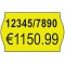 AVERY - Boite de 10 rouleaux de 1200 etiquettes autocollantes jaunes pour etiqueteuse 2 lignes (total de 12000 etiquettes), Form