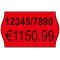 AVERY - Boite de 10 rouleaux de 1200 etiquettes autocollantes rouges pour etiqueteuse 2 lignes (total de 12000 etiquettes), Form