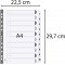 Exacompta - Ref. MWD1-10Z - Intercalaires en carte blanche 160g/m2 FSC® avec 10 onglets imprimes numeriques de 1 a  10 et plasti