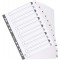 Exacompta - Ref. MWD1-12Z - Intercalaires en carte blanche 160g/m2 FSC® avec 12 onglets imprimes numeriques de 1 a  12 et plasti