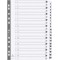 Exacompta - Ref. MWD1-20Z - Intercalaires en carte blanche 160g/m2 FSC® avec 20 onglets imprimes numeriques de 1 a 