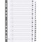 Exacompta - Ref. MWD1-20Z - Intercalaires en carte blanche 160g/m2 FSC® avec 20 onglets imprimes numeriques de 1 a 