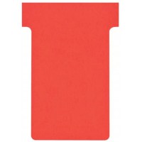 Nobo, Lot de 100 fiches T pour planning, Indice 2, Rouge, 2002003