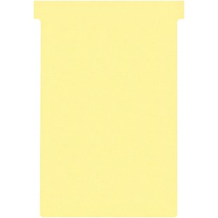 Nobo, Lot de 100 fiches T pour planning, Indice 4, Jaune, 2004004