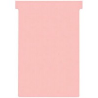 Nobo, Lot de 100 fiches T pour planning, Indice 4, Rose, 2004008