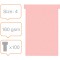 Nobo, Lot de 100 fiches T pour planning, Indice 4, Rose, 2004008