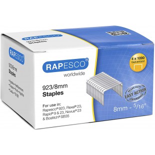 Rapesco S92308Z3 Boite de 4.000 Agrafes Galvanisees 923/8 mm (Type 23) - Metalliques