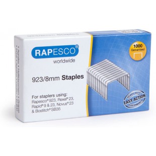 Rapesco 1236 Agrafes en Acier Galvanise de Type 923/8 mm, Lot de 1000