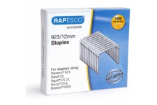 Rapesco 1238 Agrafes en Acier Galvanise de Type 923/12 mm, Lot de 1000