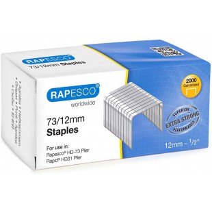 Rapesco 1261 Agrafes Galvanisees 73/12 mm, Metalliques, Boite de 2.000