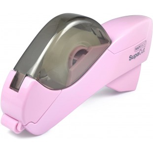 Rapesco 1441 SupaCut Devidoir de Ruban avec 2 Rouleaux, Rose Pastel