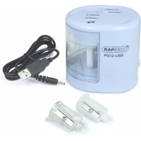 Rapesco 1447 Taille-crayons electrique PS12-USB - Bleu Pastel