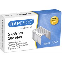 Rapesco 1456 - Lot de 1000 agrafes galvanisees - 24/8 mm