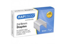 Rapesco 1456 - Lot de 1000 agrafes galvanisees - 24/8 mm