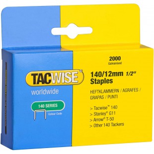 0348 Boite de 2000 Agrafes galvanisees 12 mm Type 140