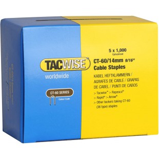 0356 Boite de 5000 Agrafes pour cable CT-60/14 mm Argent