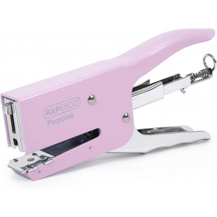 Rapesco 1345 Porpoise Pince Agrafeuse, Capacite de 45 Feuilles, Rose Pastel