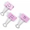 Rapesco 1352 Pinces a  Double Clip Droles 32 mm, Rose Pastel, Lot de 20