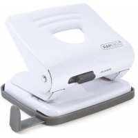 Rapesco 1399 825 Perforatrice en Metal 2-Trous - Capacite 25 Feuilles - Blanche
