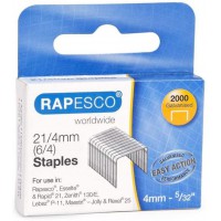 Rapesco 1367 Agrafes Galvanisees 21/4 mm (Type 6/4), Boite de 2.000