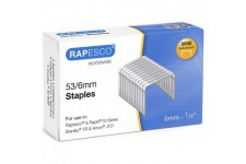 Rapesco 0749 Boite de 5.000 Agrafes Galvanisees 53/6 mm - Metalliques