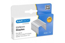 Rapesco 0751 Agrafes Galvanisees 53/ 6 mm - Metalliques - Boite de 2.000