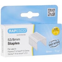 Rapesco 0752 Boite de 2.000 Agrafes Galvanisees 53/8 mm - Metalliques