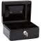 Rapesco SB0006B1 Caisse a  Monnaie et Billets en Acier avec 6 Compartiments 15 cm, Noir