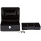 Rapesco SB0006B1 Caisse a  Monnaie et Billets en Acier avec 6 Compartiments 15 cm, Noir