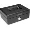 Rapesco SB0012B1 Caisse a  Monnaie et Billets en Acier avec 5 Compartiments 30 cm - Noir