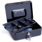Rapesco SB0012B1 Caisse a  Monnaie et Billets en Acier avec 5 Compartiments 30 cm - Noir