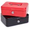 Rapesco SB0012B1 Caisse a  Monnaie et Billets en Acier avec 5 Compartiments 30 cm - Noir