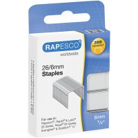 Rapesco S2662MA3 Agrafes Galvanisees 26/6 mm, Metalliques, Boite de 2.000