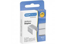 Rapesco S2662MA3 Agrafes Galvanisees 26/6 mm, Metalliques, Boite de 2.000