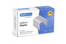 Rapesco 0750 Boite de 5.000 Agrafes 53/8 mm Galvanisees - Metalliques