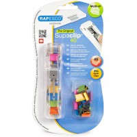 Rapesco RC4025MC Supaclip 40 Distributeur Transparent avec 25 Pinces en Couleurs Assorties