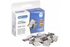 Rapesco CP10060S Supaclip 60 Pinces de Recharge en Acier Inoxydable, Lot de 100