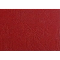 GBC LeatherGrain Pack de 100 Plats de Couverture 250 g/m2 Rouge