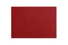 GBC LeatherGrain Pack de 100 Plats de Couverture 250 g/m2 Rouge