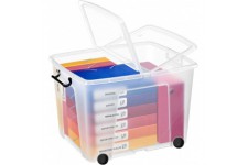 CEP Boîte de rangement strata, avec des roues, 75 litres 