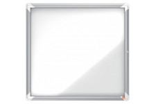 Nobo Tableau d'Affichage Magnetique Verrouillable, 6 x A4, Premium Plus, Blanc, 1902558