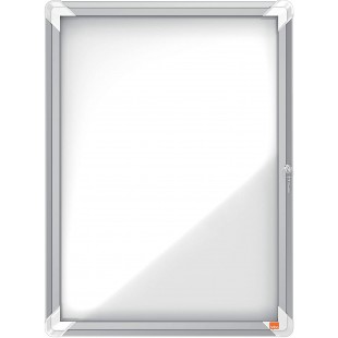 Nobo Tableau d'Affichage Magnetique Exterieur Verrouillable, 4 x A4, Premium Plus, Blanc, 1902577