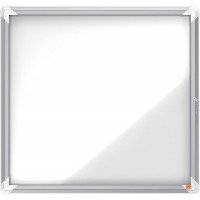 Nobo Tableau d'Affichage Magnetique Exterieur Verrouillable, 6 x A4, Premium Plus, Blanc, 1902578