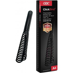 GBC 388064E Lot de 50 Peignes de reliure ClickBind Noir